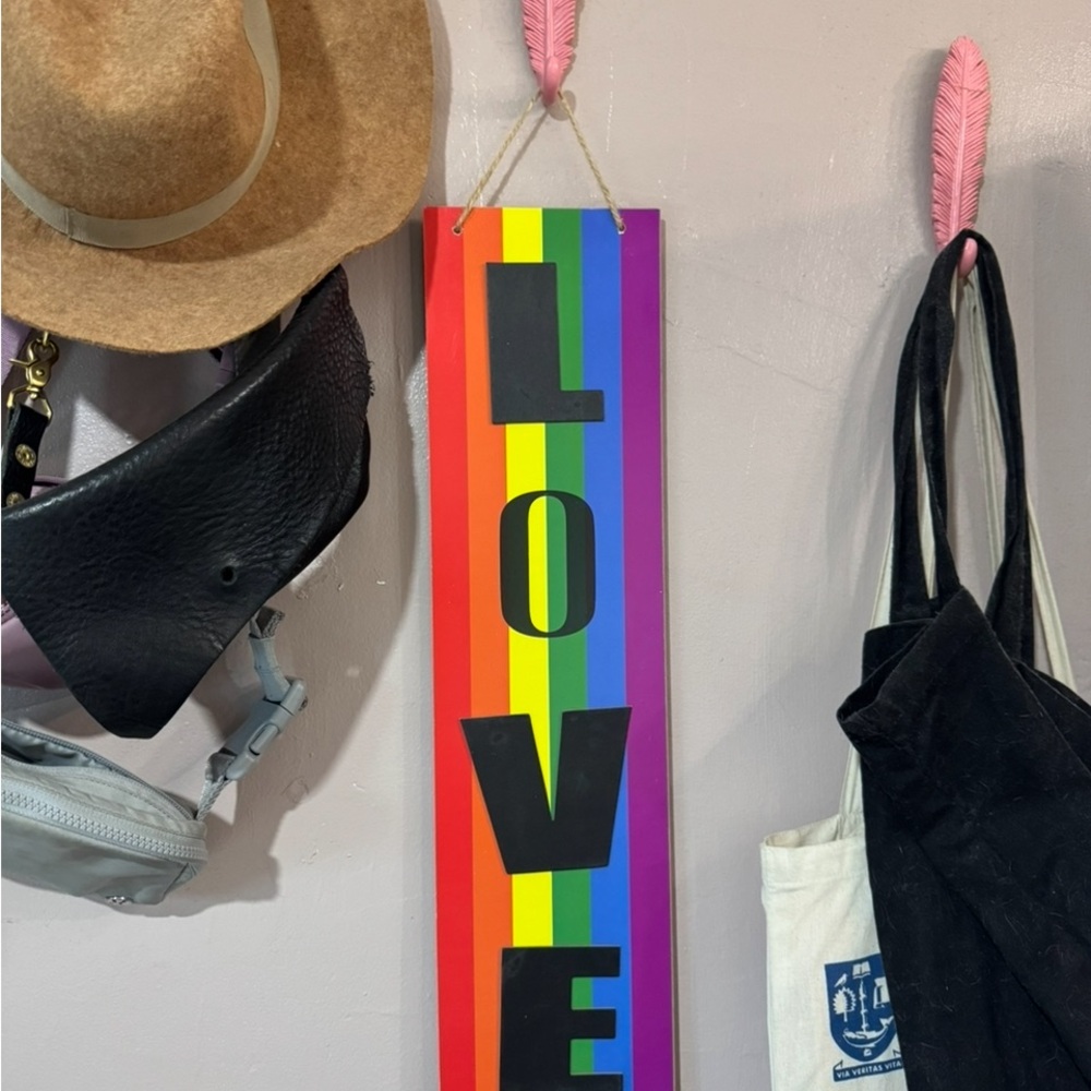 Rainbow LOVE Wall Art Decor